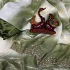 Premium Ombre Organza Saree with Handcrafted Crystal Border – Soft Gradient Party Wear Saree