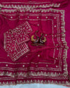 Designer Organza Saree with Heavy Zari Embroidery & Contrast Blouse Options