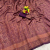 Premium Luxury Wine Purple Silk Saree with All-Over Antique Gold Zari Weaving & Grand Heritage Pallu