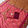 Rose Pink Premium Luxury Silk Saree with Peacock Zari Border & Royal Antique Gold Pallu
