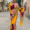 Royal Patchwork Silk Saree with Handcrafted Square Panels – Luxury Edit (2 Color Options)