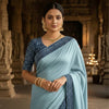 Silken Grace Satin Saree with Bandhani-Inspired Border - 4 Color Options