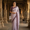 Silken Grace Satin Saree with Bandhani-Inspired Border - 4 Color Options