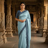 Silken Grace Satin Saree with Bandhani-Inspired Border - 4 Color Options