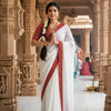 Silken Grace Satin Saree with Bandhani-Inspired Border - 4 Color Options