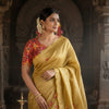 Butterfly Charm Crush Tissue Saree with Designer Bandhani Blouse  (4 Color Options Available)