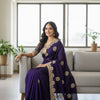 Regal Zari Bloom Saree with Heavy Embroidered Blouse  (4 Royal Color Options Available)