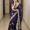 Regal Zari Bloom Saree with Heavy Embroidered Blouse  (4 Royal Color Options Available)