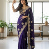 Regal Zari Bloom Saree with Heavy Embroidered Blouse  (4 Royal Color Options Available)