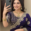 Regal Zari Bloom Saree with Heavy Embroidered Blouse  (4 Royal Color Options Available)