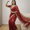 Regal Zari Bloom Saree with Heavy Embroidered Blouse  (4 Royal Color Options Available)