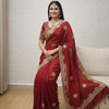 Regal Zari Bloom Saree with Heavy Embroidered Blouse  (4 Royal Color Options Available)
