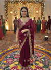 Regal Zari Bloom Saree with Heavy Embroidered Blouse  (4 Royal Color Options Available)