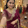 Regal Zari Bloom Saree with Heavy Embroidered Blouse  (4 Royal Color Options Available)