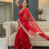 Regal Zari Bloom Saree with Heavy Embroidered Blouse  (4 Royal Color Options Available)