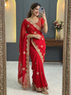 Regal Zari Bloom Saree with Heavy Embroidered Blouse  (4 Royal Color Options Available)
