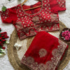 Regal Zari Bloom Saree with Heavy Embroidered Blouse  (4 Royal Color Options Available)