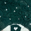 Emerald Whisper Chiffon Saree with Delicate Hand Embroidery  (2 Elegant Color Options Available)