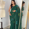 Bloom Royale Hand-Painted Chiffon Saree with Artistic Floral Motifs  (Multiple Exquisite Color Variants Available)