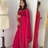 Luxury Hand-Embroidered Chiffon Saree with Designer Blouse (6 Royal Shades)
