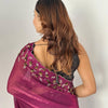 Luxury Hand-Embroidered Chiffon Saree with Designer Blouse (6 Royal Shades)