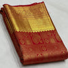 Royal Red Banarasi Silk Saree with Grand Peacock Zari Weaving & Heavy Gold Border | Bridal & Wedding Wear