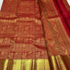 Royal Red Banarasi Silk Saree with Grand Peacock Zari Weaving & Heavy Gold Border | Bridal & Wedding Wear