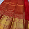 Royal Red Banarasi Silk Saree with All-Over Gold Zari Butti & Grand Peacock Border | Premium Bridal & Wedding Wear