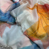 Premium White Soft Georgette Saree With Multicolor Leaf Print & Stone Work Fancy Saree
