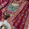 Premium Magenta Embroidered Saree With Multicolor Floral & Elephant Designer Work Festive Saree