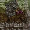 Luxury Organza Silk Saree With Heavy Floral Embroidered Border & Designer Blouse Festive Saree