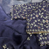Luxury Organza Silk Saree With Heavy Floral Embroidered Border & Designer Blouse Festive Saree