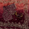 Luxury Organza Silk Saree With Heavy Floral Embroidered Border & Designer Blouse Festive Saree