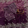 Luxury Organza Silk Saree With Heavy Floral Embroidered Border & Designer Blouse Festive Saree