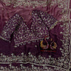 Luxury Organza Silk Saree With Heavy Floral Embroidered Border & Designer Blouse Festive Saree