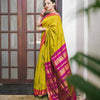 Royal Olive Green Silk Saree with Pink Contrast Zari Pallu | Premium Wedding & Festive Wear