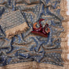 Luxury Shimmer Organza Saree With Golden Tassel Border & Designer Blouse Partywear Saree