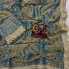 Luxury Shimmer Organza Saree With Golden Tassel Border & Designer Blouse Partywear Saree