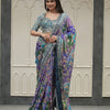 Premium Multicolor Printed Saree With Mirror Work Border & Designer Blouse Ethnic Saree