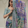 Premium Multicolor Printed Saree With Mirror Work Border & Designer Blouse Ethnic Saree