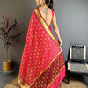 Vibrant Rani Pink & Maroon Dual Tone Banarasi Silk Saree with Golden Butti & Rich Zari Border | Premium Festive Wear