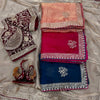 Luxury Silk Saree With Heavy Embroidered Designer Blouse & Sequins Border Festive Saree