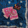 Luxury Silk Saree With Heavy Embroidered Designer Blouse & Sequins Border Festive Saree
