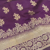 Premium Luxury Royal Purple Silk Saree with Antique Gold Zari Border & Grand Designer Pallu