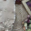 Luxury Organza Silk Saree With Heavy Floral Embroidered Border & Designer Sequins Blouse