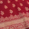 Premium Luxury Crimson Red Silk Saree with Rich Gold Zari Border & Royal Designer Pallu