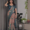 Regal Morpich Art Silk Saree with Royal Palace Garden Heritage Design