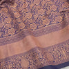 Premium Luxury Royal Blue Silk Saree with All-Over Antique Gold Zari Weaving & Grand Heritage Pallu