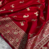 Royal Crimson Banarasi Silk Saree – Pure Zari Weave