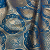 Teal Blue Banarasi Silk Saree – Golden Zari Butta & Rich Floral Border